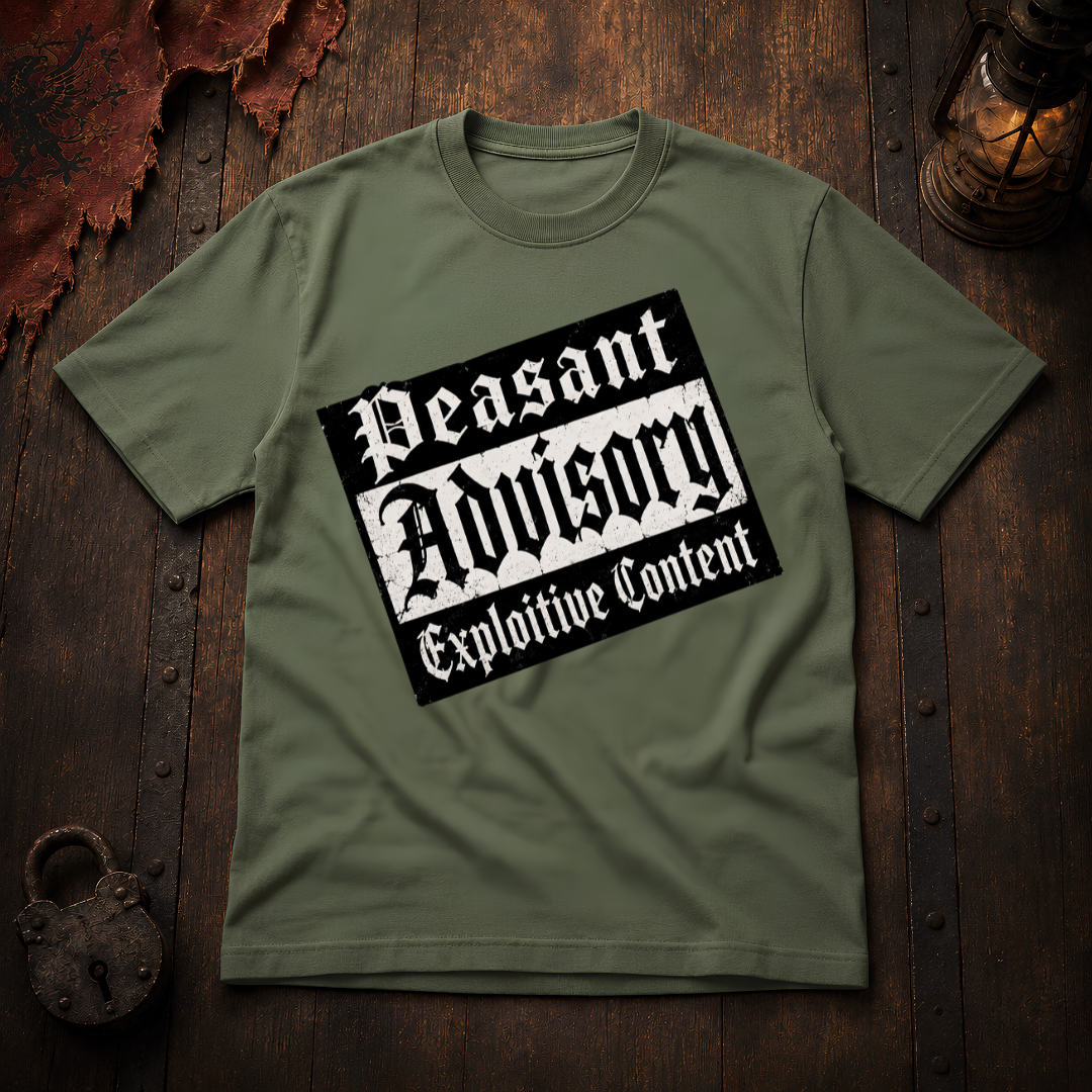 Peasant Advisory 'Exploitive Content' T-Shirt